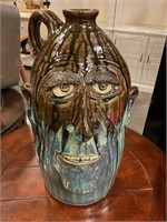 Face Jug Pottery by Dal Burtcharll 18 inches tall