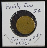 Family Inn Chippewa Falls 5¢ Token