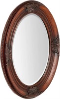 Ren-Wil Mounted Wall Mirror, Large, Cherry