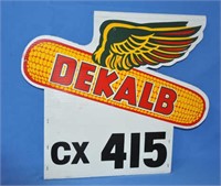 Vinyl DeKalb Seed sign, dble sided