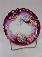 Antique Haviland 8 1/2" hand painted china plate