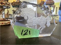 HORSE GLASS PAPERWEIGHT