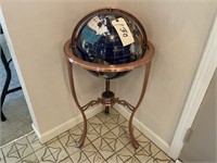 HI END GLOBE ON GOLD STAND  34 IN TALL