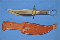 Colt 13" stag fixed blade knife & sheath