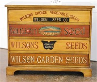Modern advertising 4-dr seed chest