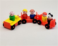 Vtg Fisher Price Little People - Dad Towing Kids