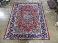 NAJAFABAD HAND KNOTTED WOOL AREA  RUG 12'8" X 9'9"