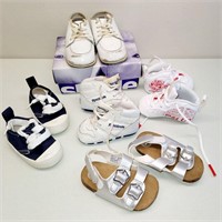 5 Pairs of Infant Baby Shoes - Nike, Reebok +