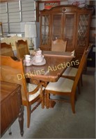 Table, 6 Chairs, Leaf and China Cabinet