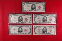 5 - 1963 $5 Red Seal US Notes