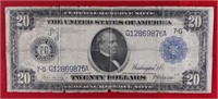 1914 $20 Fe. Res. Bank Note  Burke / McAdoo- Chica