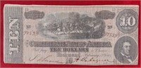 1864 $10 CSA Note