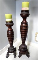 PAIR OF DECORATIVE CANDLE STANDS