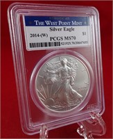 2014(W) Silver Eagle PCGS Graded MS-70