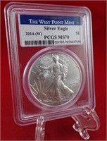 2014 (W) Silver Eagle PCGS Graded MS-70