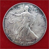 1986 Silver Eagle 1st Year Minted
