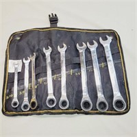 B BOSI Tools 8 Pc SAE Ratcheting Wrench Set