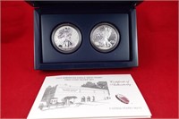 2013 (W) 2 coin Silver Eagle set