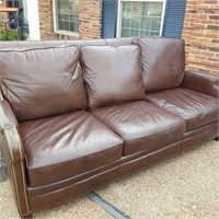 Brown leather sofa-barely used