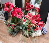 GROUP OF ARTIFICIAL FLOWERS