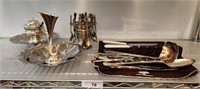 ASSORTED SILVER PLATED SERVING PCS