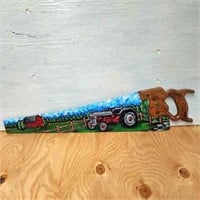*Donated* Hand Painted Saw By Erica Tapp.