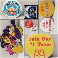 8 McDonalds Pinback Buttons - MAC TONIGHT +