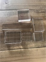 Lot of 6 Clear Stamping Blocks