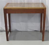 Vintage Burled Top (With Glass) Side Table