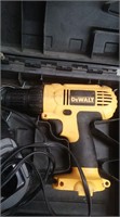 DEWALT DRILL AND CHARGER AND CASE
