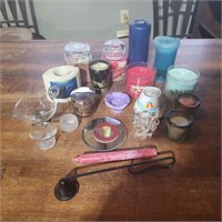 Lot of candles/holders