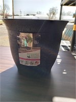 Medium Black Flower Pot
