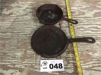 SMALL GRIDDLE, CAST IRON SKILLET