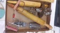 ROLLING PINS AND VINTAGE HAND MIXER