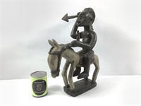 SÉLECTION- Sculpture homme sur un âne