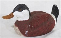 Painted wood duck - 10 x 5.5