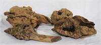 Lot of 4 burl wood stands