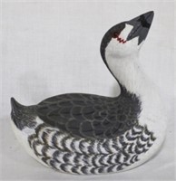 Carved & painted wooden duck