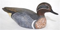 Signed painted wood duck - 1980