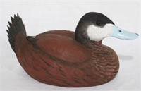 Painted & carved wood duck, McDowell's 1984