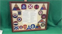 Framed ode to Lt. Col. Taylor with military