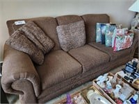 Lancer, Inc Three Cushion Couch w/Matching Pillows
