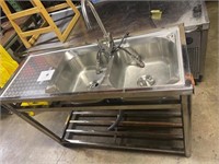 Stainless sink double &faucets new food trailer
