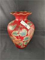 Oriental Koi Vase 12" T 8" rd
