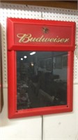 Lighted Budweiser advertising board