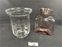 Wedgewood Vase & Blenko Glass Vase