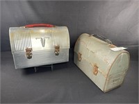 2 Vintage Metal Lunch Boxes