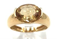 14K Plumb Gold Tourmaline Ring