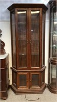 Lighted glass front display cabinet