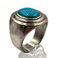 Mexican Sterling Silver and Turquoise Ring